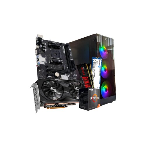 GNC GAMER CYBER BIOSTAR B550, Ryzen 5 5500, RX6600XT 8GB, RAM 16GB DDR4, 1TB SSD NVMe, KUCIŠTE GAMING ND-570, PSU 500W Cijene