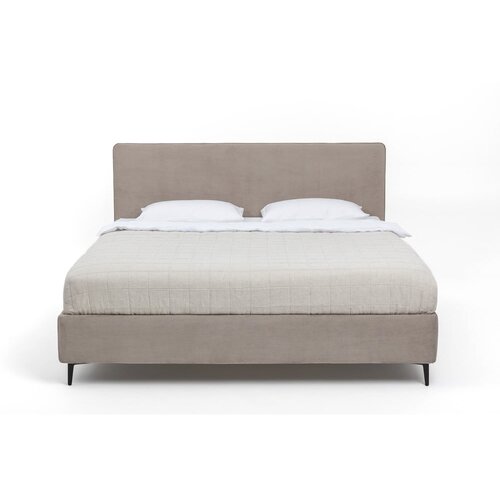 Bonami Selection Smeđe-sivi tapecirani bračni krevet s podnicom 180x200 cm Noira Slim &amp;ndash; Slike