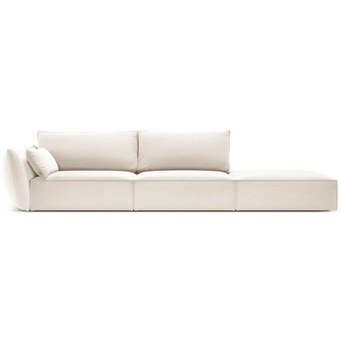 Mazzini Sofas Bež žametna sedežna garnitura levi kot 264 cm Vanda &amp;ndash; Slike