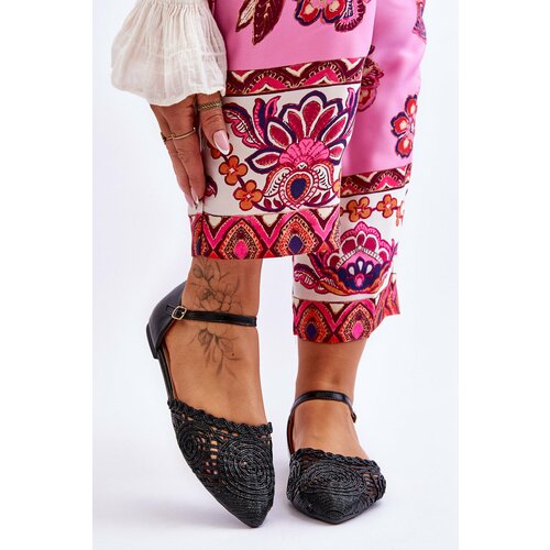 Kesi Elegant women's sandals flat Black Sheia Slike