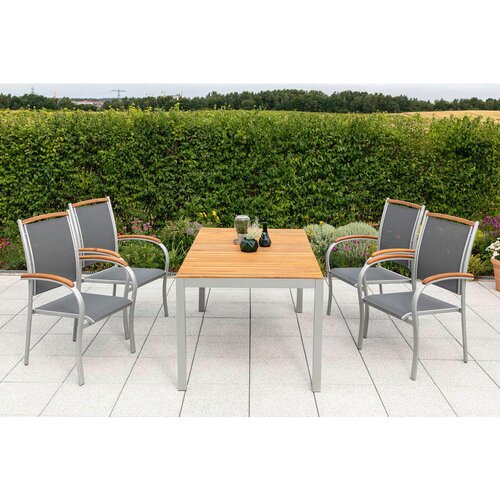 Gardenson VRTNA GARNITURA SIENA aluminij siva, naravne barve, srebrne barve Cene