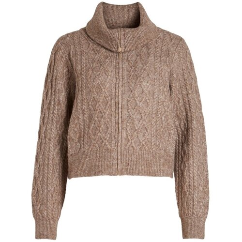Vila Puloverji Solange Cardigan L/S - Brown Lentil Kostanjeva Cene