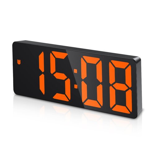 Venisymlis Velika LED budilka - dvojno napajanje (črna/oranžna), (22088706) Cene