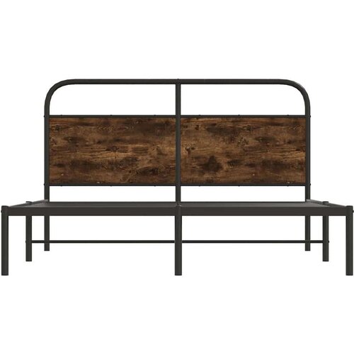 VidaXL Okvir kreveta bez madraca dimljena boja hrasta 150x200cm drveni Slike