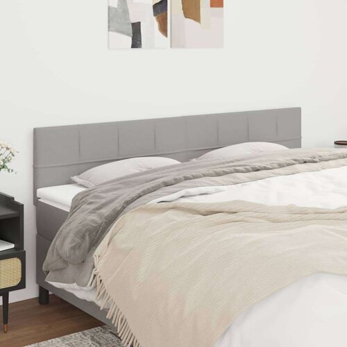  Uzglavlja 2 kom svjetlosiva 80x5x78/88 cm od tkanine Slike