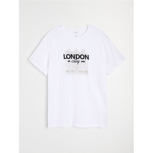 Sinsay Pamučna majica s natpisom London Cene