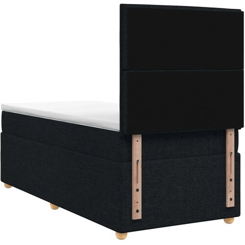  Boxspring krevet s madracem Crna 100 x 200 cm Tkanina - Crna 100 x 200 cm Dizajn linija Slike