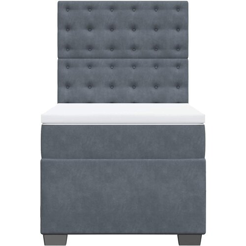 Box spring krevet s madracem tamnosivi 100x200 cm bar&amp;scaron;unasti Slike