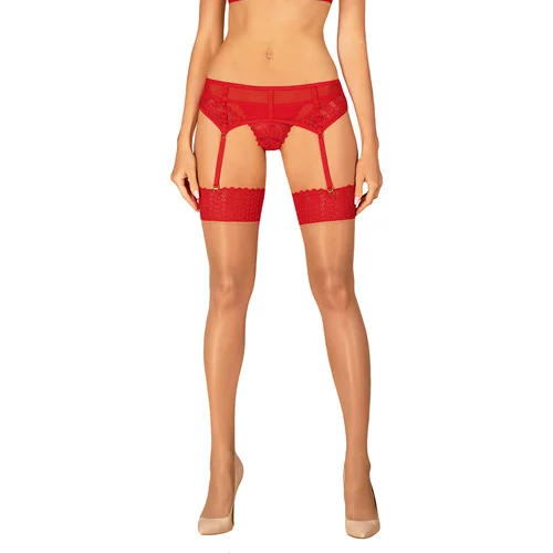 Obsessive Ingridia Stockings Red XL/XXL