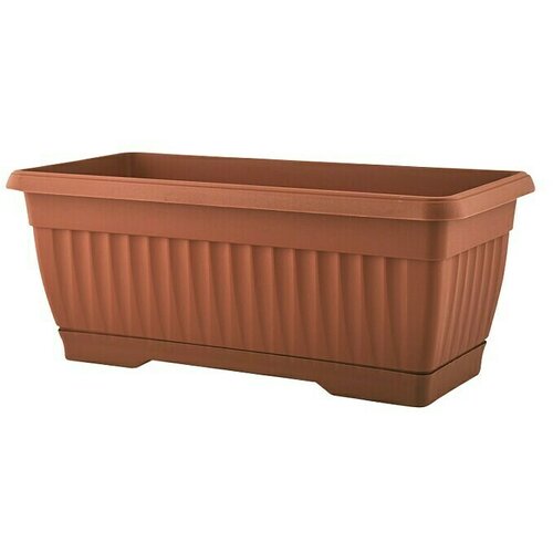 Plastična žardinjera Mediteran (Vanjska dimenzija (D x Š x V): 82 x 20 x 17 cm, Plastika, Terakota) Cijene