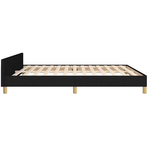  Okvir za krevet bez madraca crni 160x200 cm od tkanine Slike