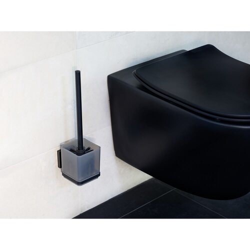 Wenko Crna plastična samoljepljiva WC četka Quadro &amp;ndash; Slike
