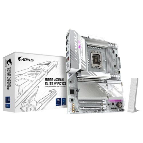 Gigabyte B860 AORUS ELITE WF7 ICE, DDR5, SATA3, USB4, DP, Wi-Fi 7, LGA1851 ATX Cene