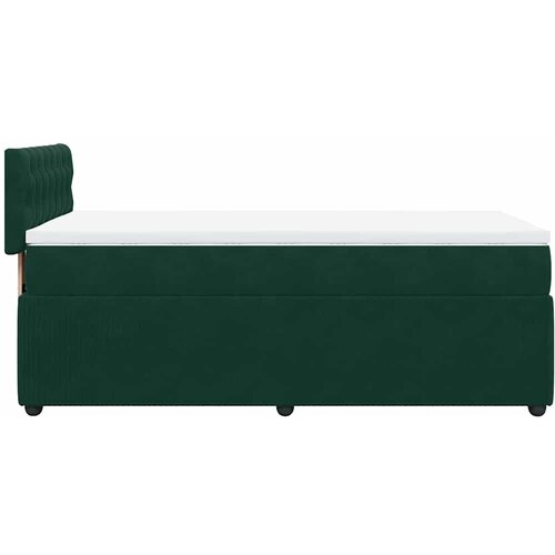 Box spring krevet s madracem tamnozeleni 90x190 cm bar&amp;scaron;unasti Slike