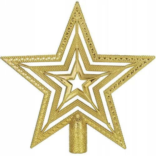 Family Christmas Zvezda za na božično jelko zlata 15 cm