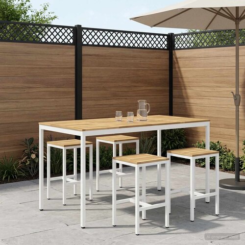  Stol za bar u vrtu Bijela 196 x 100,5 x 105 cm Cijene