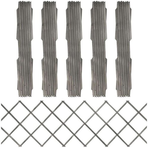 vidaXL Re&scaron;etkaste ograde 5 kom sive od masivne jelovine 180 x 60 cm Cijene