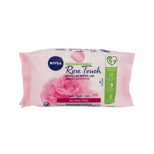 Nivea Rose Touch Micellar Wipes With Organic Rose Water čistilni robčki za obraz 25 ks Cene