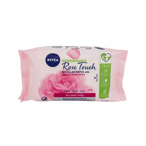 Nivea rose touch micellar wipes with organic rose water micelarne maramice za čišćenje lica 25 kom