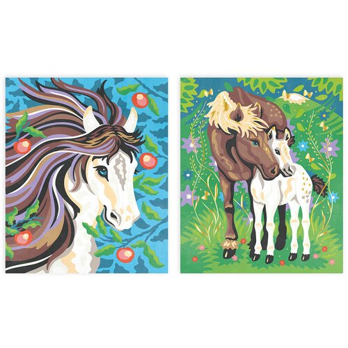 Janod bojanka po brojevima sa bojama na bazi vode horses Slike