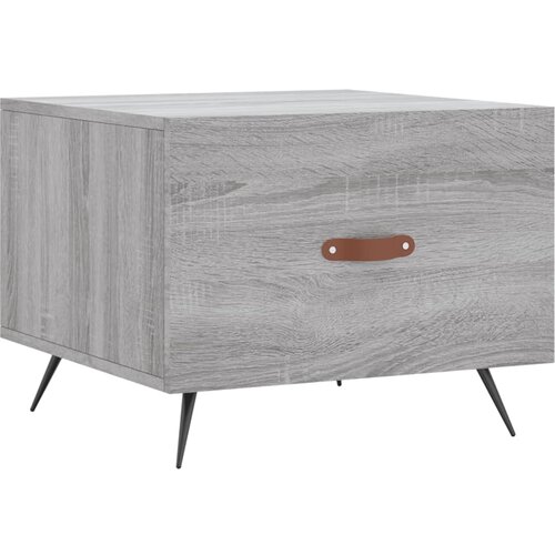 Maison Chic Klubska mizica - kavna mizica - Nizka mizica siva sonoma 50x50x40 cm inženirski les, (21752761) Slike