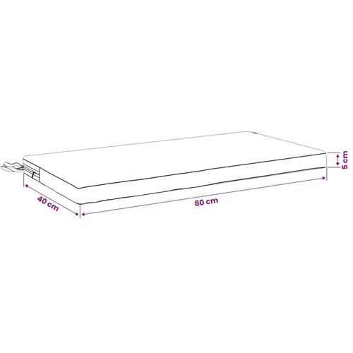  Jastučići za klupe - 2 dijela SOEST 2 kom. 100% poliester Crna - Crna 80 x 40 x 5 cm Melange Slike