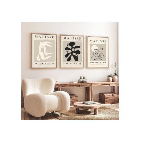 WALLXPERT huhu252 - 50 x 35 Multicolor Decorative Framed MDF Painting (3 Pieces) Cene