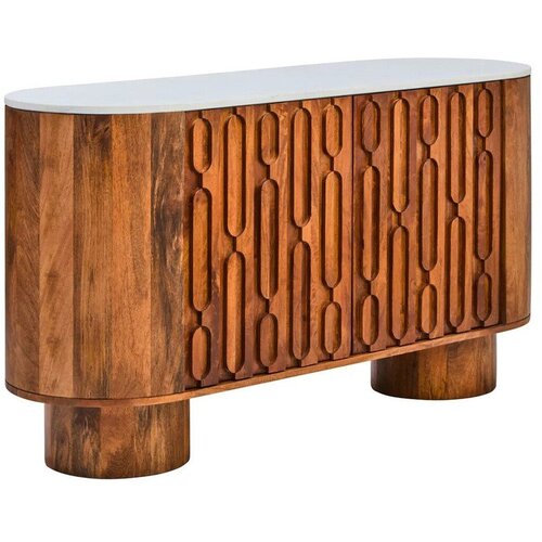 Premier Housewares Komoda od masivnog manga u prirodnoj boji 140x75x45 cm Torcino &amp;ndash; Slike