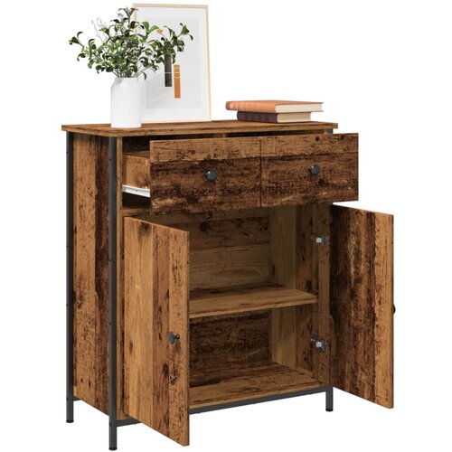 VidaXL Komoda boja staro drvo 70x30x80 cm od konstruiranog drva Slike