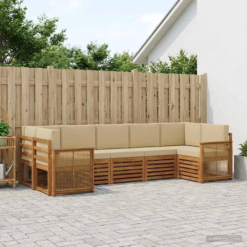  Set vanjskih sofa 6 kom. Prirodna Cijene