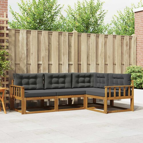 Set vanjskih sofa 4 kom. Prirodna i antracit Smeđa 247,5 x 168,5 x 73 cm Cene