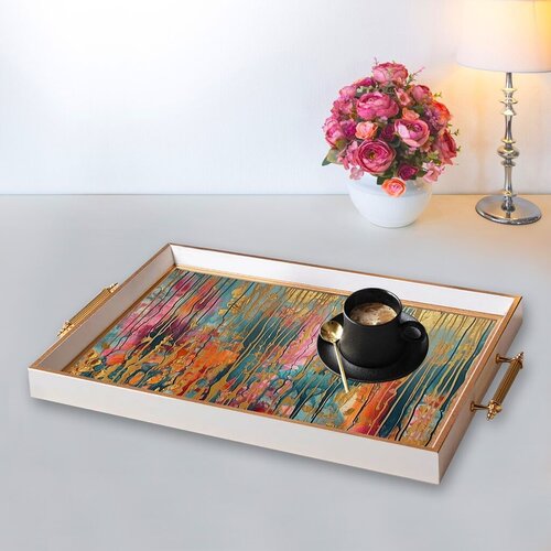 Aberto Design poslužavnik TPB9769 50 x 29 x 3,5 cm, &amp;scaron;areni Slike