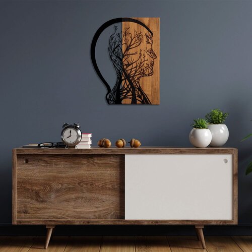 Wallity Zidna dekoracija Čovječuljak u obliku drveta, 45 x 58 cm, Smeđa Cijene