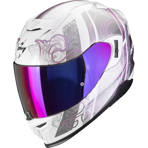 Scorpion EXO 520 EVO AIR FASTA White/Purple XS Čelada