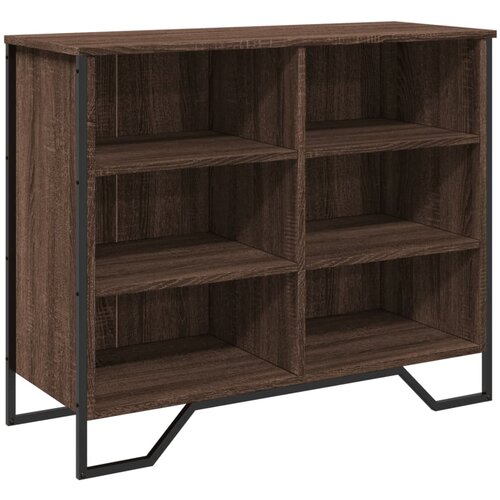 vidaXL Komoda rjav hrast 91x35,5x74,5 cm inženirski les, (21415317) Cene