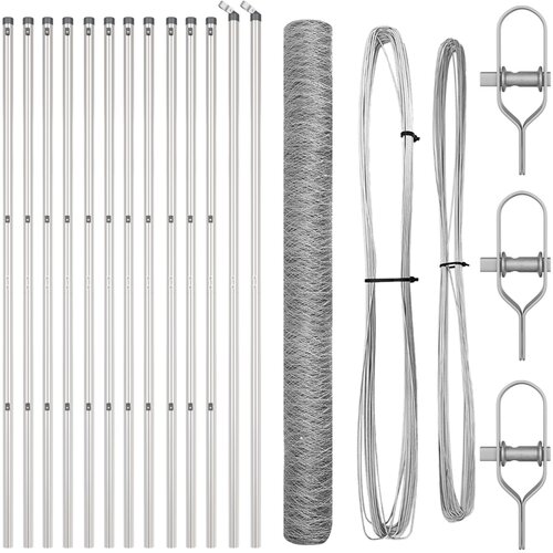 vidaXL Set ograde Set od 2 Pocinčani čelik 25 x 1.5 m Izdržljivo Cijene