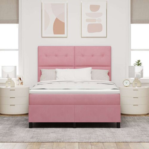 Box Spring Krevet s Madracem Ružičasti 160x200 cm Bar&amp;scaron;un Slike