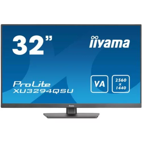 Iiyama Monitor 80 cm (31,5") XU3294QSU-B1 2560x1440 75Hz VA 4ms HDMI DisplayPort 2xUSB3.0 Zvočniki sRGB96%, (21097757)