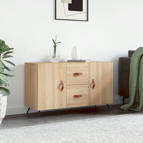VidaXL Komoda sonoma hrast 100x36x60 cm inženirski les Slike