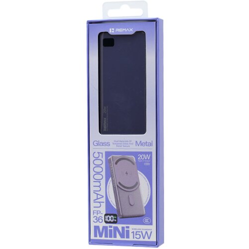  Power Bank MagSafe REMAX Aurora FP-36 PD 20W + wireless 15W 5000mAh ljubicasti Slike