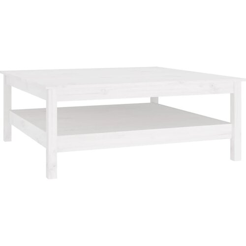 Maison Chic Klubska mizica - kavna mizica - Nizka mizica bela 100x100x40 trdna borovina, (21754289) Cene