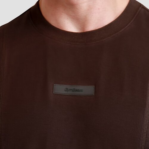 GymBeam Mu&amp;scaron;ka oversized majica Unstoppable Brown Slike