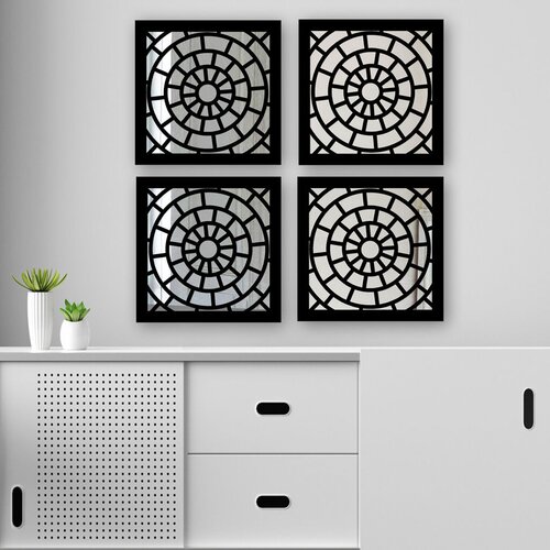 Wallity set ogledala SYH1168116865, crni Cene