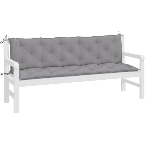  Jastuci za vrtnu klupu 2 kom sivo 180x50x7cm tkanine Oxford Slike