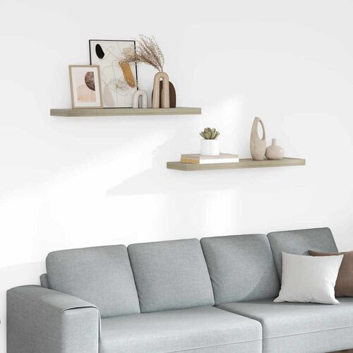 Plutajuće zidne police 2 kom boja hrasta 90 x 23,5 x 3,8 cm MDF Cijene