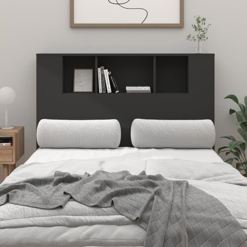 vidaXL vzglavna omarica črna 120x18,5x104,5 cm Cene