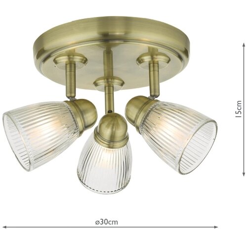  D&amp;auml;r Lighting CED7675 -Kupatilsko spot svetlo CEDRIC 3xG9/25W/230V IP44 mesing Slike