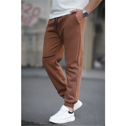 Madmext Men's Brown Pocket Detailed Basic Sweatpants 6523 Slike