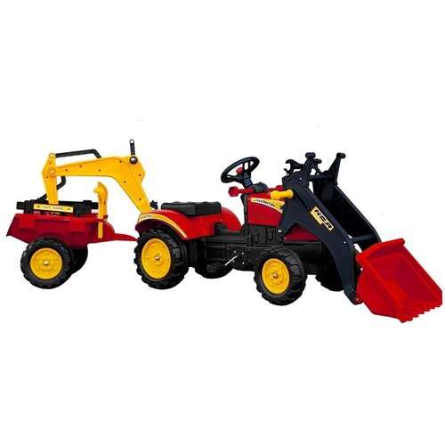  Traktor na pedale Bucket Benson - crveni Slike