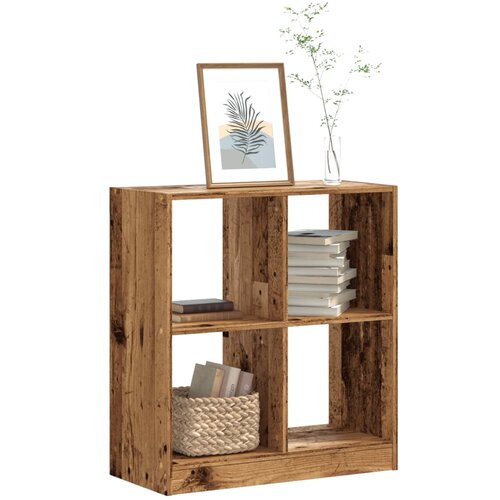 VidaXL Knjižna omara starinski les 68,5x32x75 cm inženirski les Slike